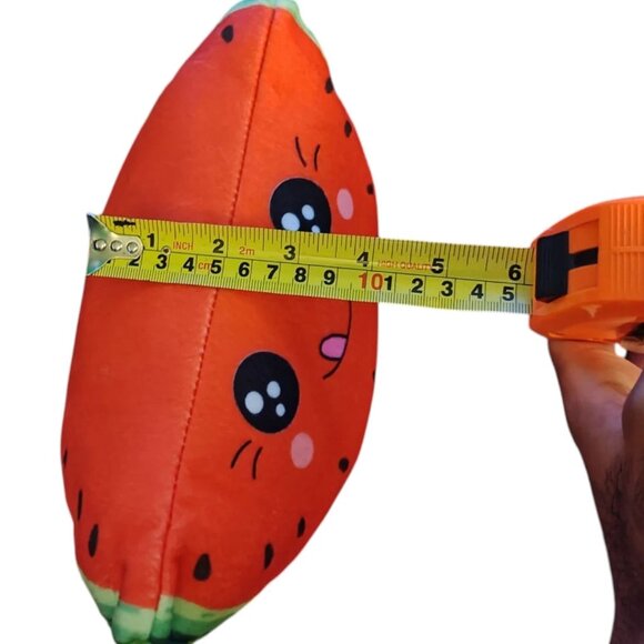 Funziez! Watermelon Plush Decorative Throw Pillow - Novelty Mardi Gras Plush - Picture 5 of 6